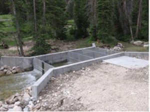 Fish trap at Duck Fork Reservoir