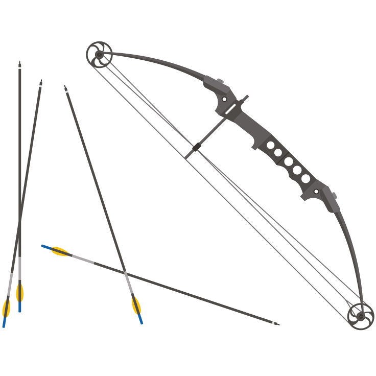 A bow and arrow