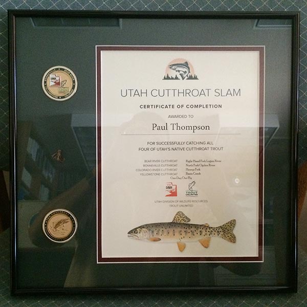 Cutthroat Slam medallion and certificate