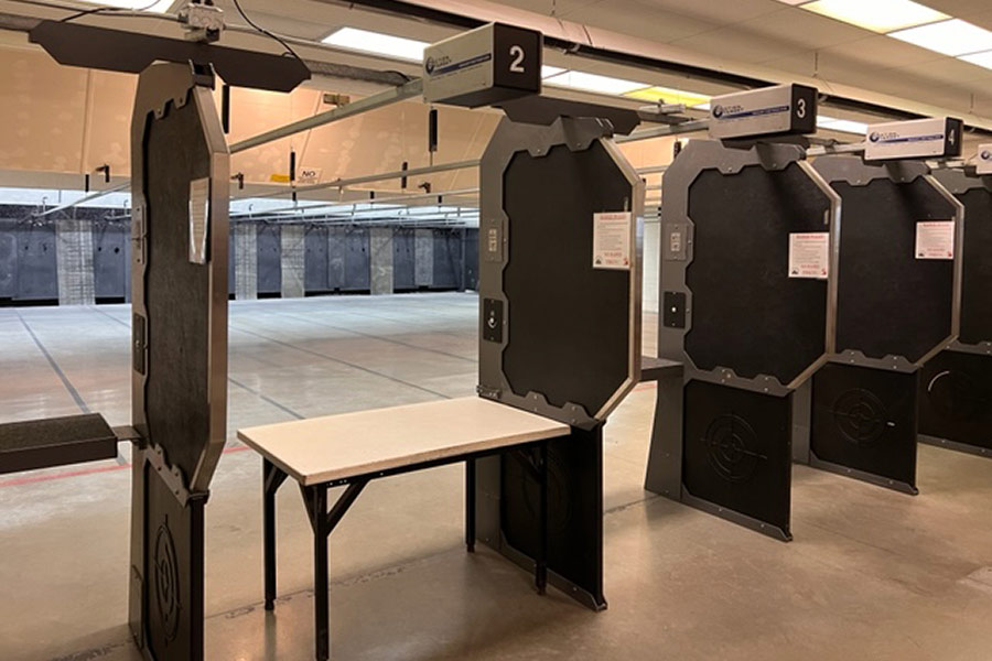 Indoor rifle range at Cache Valley Public Shooting Range