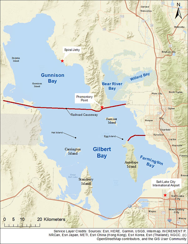 Salt Lake On Map About The Great Salt Lake