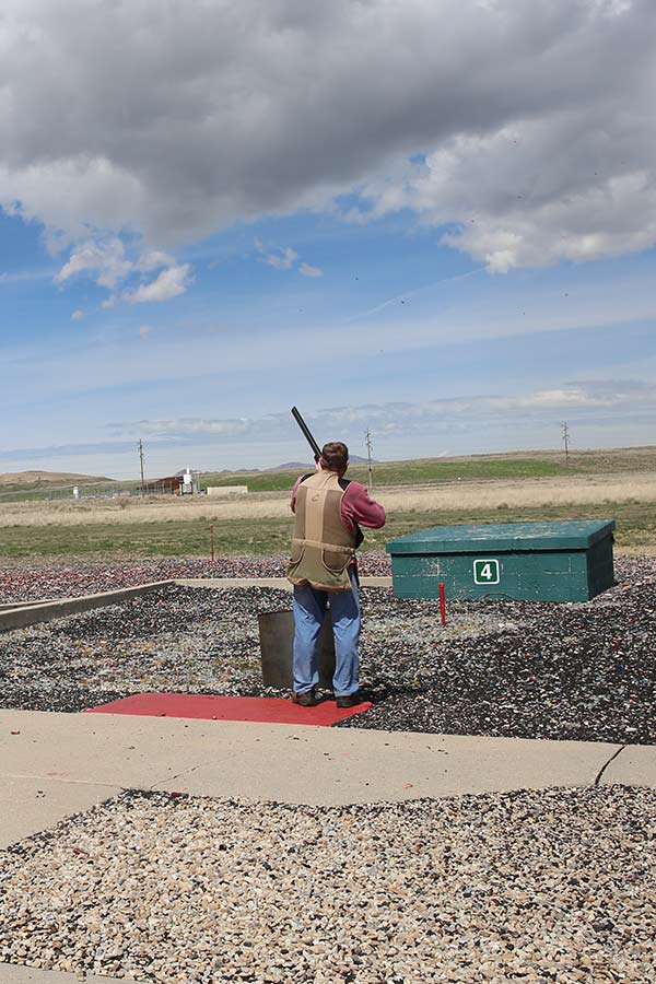 trap shooting clay pigeons
