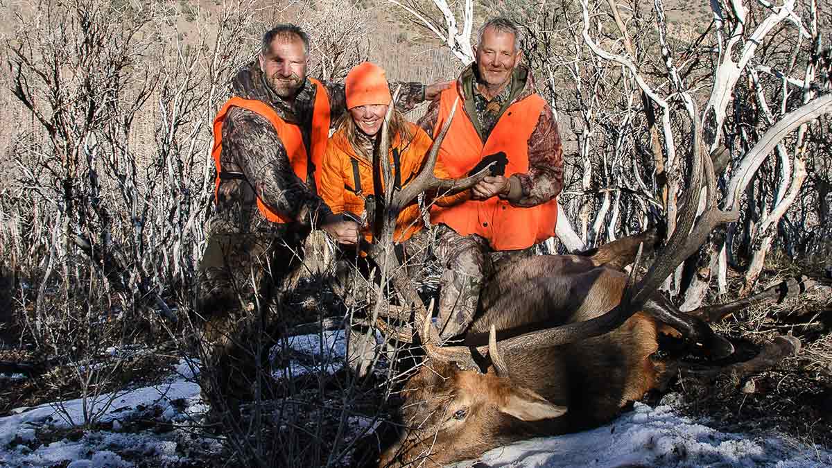 Trisha Hedin and companions hunting big game
