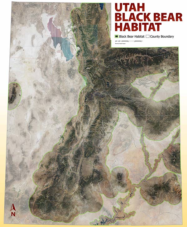 Utah black bear habitat map
