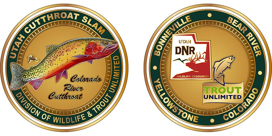 Cutthroat slam medallion (front and back sides)